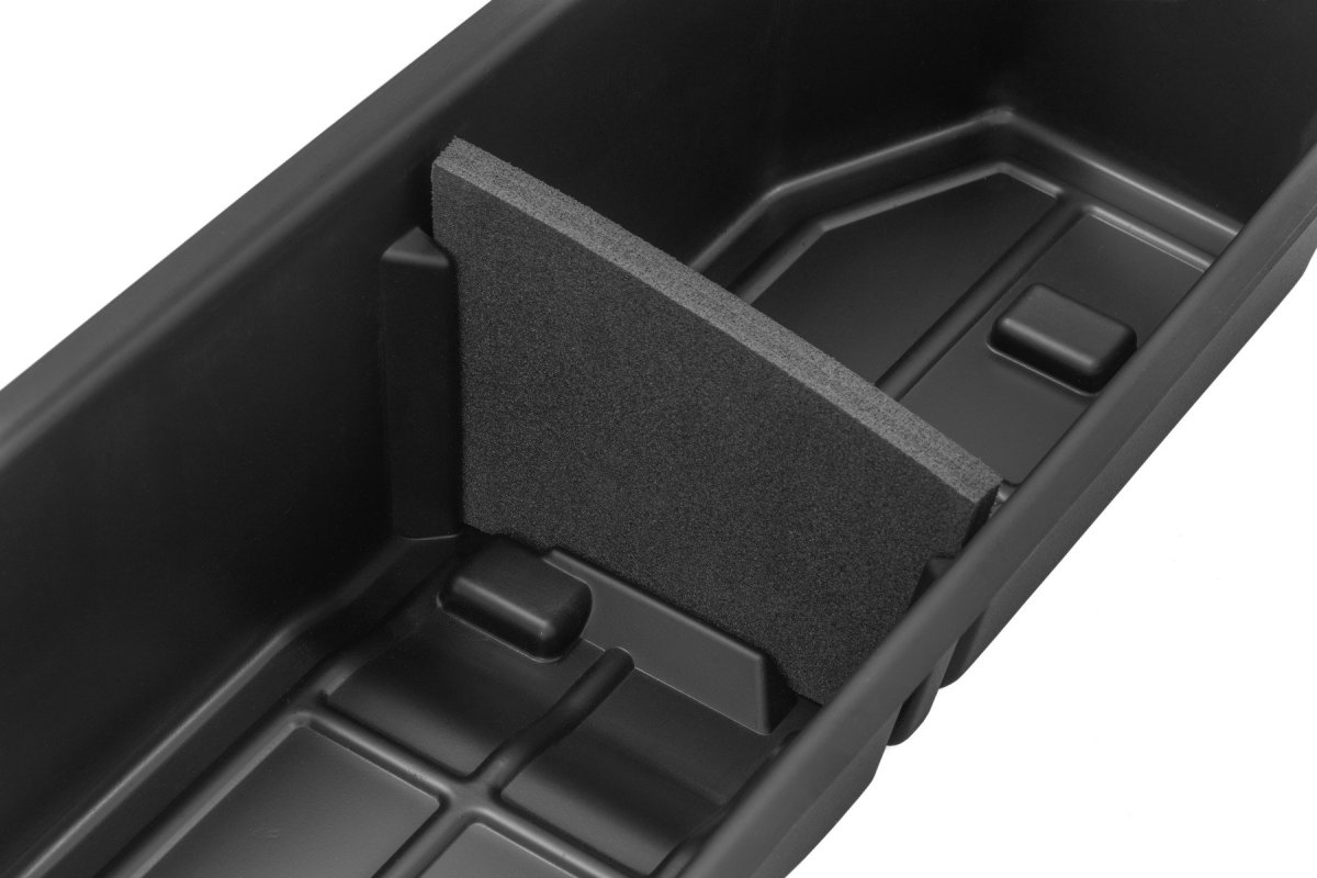 Jeep Gladiator Under Seat Storage - Rear - Rough Country - Custom-Fit Tray, Anti-Skid Surface, High-Density Thermoplastic - '20-'25